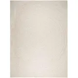 vidaXL Teppich ZIZUR Creme 240x340 cm Jute-Optik Indoor und Outdoor