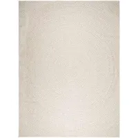 vidaXL Teppich ZIZUR Creme 240x340 cm Jute-Optik Indoor und Outdoor