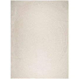 vidaXL Teppich ZIZUR Creme 240x340 cm Jute-Optik Indoor und Outdoor