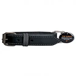 Spotted! Pro Lederhalsband Schwarz 3,0 x 60,0