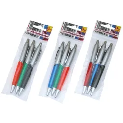 Kugelschreiber 3erPack Kugelschreiber Set Schreibwaren Bürobedarf Schulbedarf Stifte Mehrfarbig Kugelschreiber