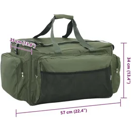 vidaXL Angeltasche Dunkelgrün 57 x 35 x 34 cm