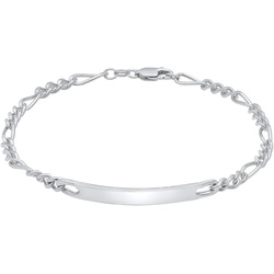 KUZZOI Herren ID Platte Figaro Klassisch 925 Silber Herrenschmuck   