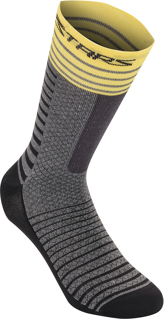 Alpinestars Drop 19 Socken, schwarz-gelb, Größe S