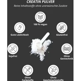 Alphatier Supplements Creatin Monohydrat Creapure Pulver 500 g