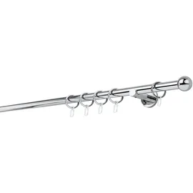 ONDECO 20mm,1-läufig,Rohr,Wandträger 6,5cm,Endstück ball Farbe: Chrom, Größe: 300cm