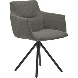 Polsterstuhl MUSTERRING "JustB SP500", grau, drehbar, Stühle, mit Armlehne, wahlweise mit Drehfunktion, Stativgestell in schwarz
