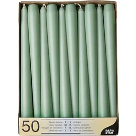 Papstar Leuchterkerzen Ø 2,2 cm 25 cm jadegrün 100 St.