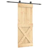 vidaXL Schiebetür rechts 80 x 210 cm Braun/Schwarz