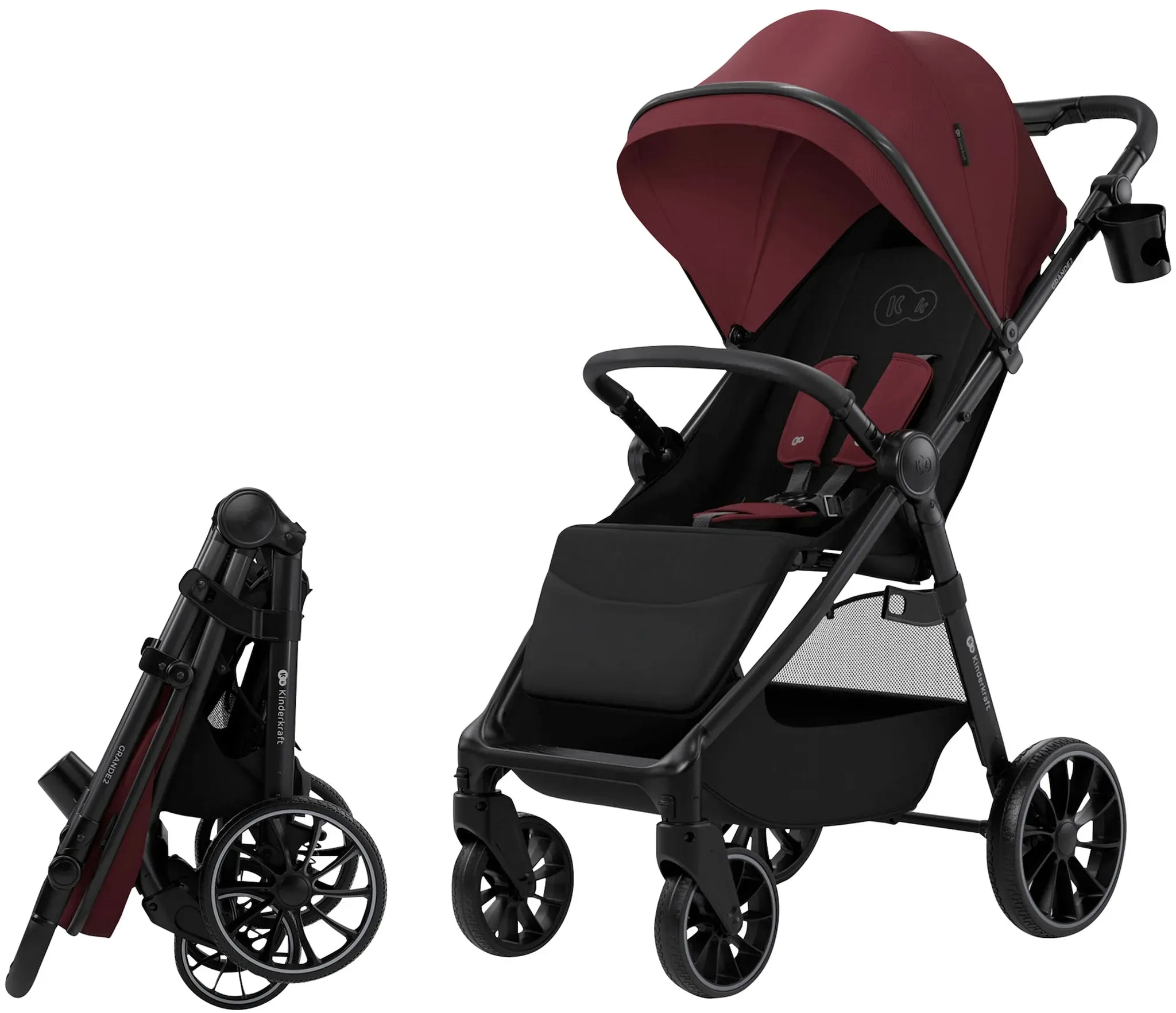 Kinderkraft Sportwagen GRANDE 2, dunkelrot
