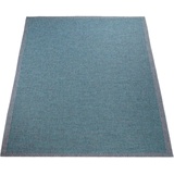 Paco Home Teppich »Quebec 135«, rechteckig, Flachgewebe, meliert, mit Bordüre, In- und Outdoor geeignet, blau