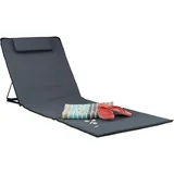 Relaxdays Strandmatte XXL 60 x 195 x 0 cm Anthrazit