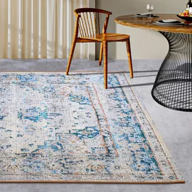 Villeroy & Boch Rene Outdoor-Teppich 160 x 235 cm Blau/Creme
