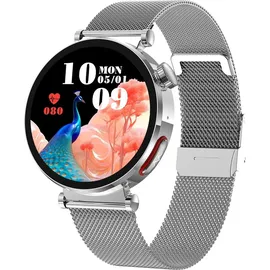 knauermann Neo 2 Rund 40 mm Silber Milanaise-Armband Silber