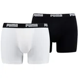 Puma Basic Boxershorts 2 Einheiten White / Black S