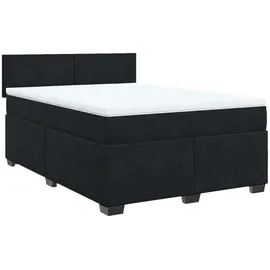 vidaXL Boxspringbett 140 x 200 cm Schwarz