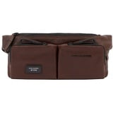 Piquadro Harper Gürteltasche Leder 32 cm dark brown