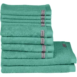 Handtuch Set ROSS "Sinfonie", blau (karibik), 10 tlg., Frottier, Frottier, Obermaterial: 100% Baumwolle, Handtuch-Sets, beinhaltet Gästetücher, Handtücher und Badetücher
