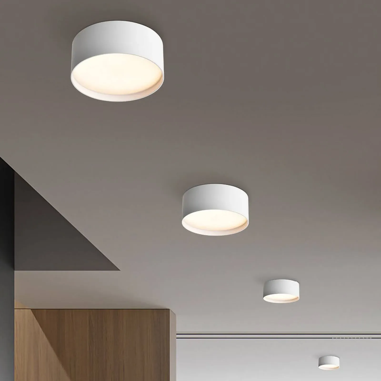CMD LED Außendeckenleuchte 9093, weiß / opal, Aluminium, Modern, LED Deckenleuchten - 12 cm - 12 cm - 6 cm