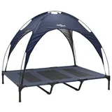 vidaXL Hundekorb Erhöhtes Hundebett XL 100 x 80 cm marineblau