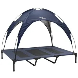 vidaXL Hundekorb Erhöhtes Hundebett XL 100 x 80 cm marineblau