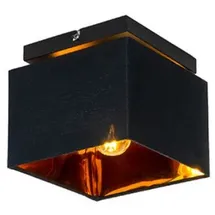 QAZQA 1-flg. quadratisch schwarz mit Gold