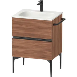 Duravit Waschtischunterschrank 2 Auszüge 61,0 x 47,7 x 59,2 cm Nussbaum matt