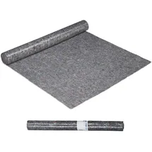 Relaxdays 2 Rollen Abdeckvlies, je 1 x 10 m, rutschfest, wasserabweisend, 200g/m2, Streichen, Umzug, grau