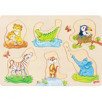 GoKi Hintergrundbildpuzzle wilde Tierbabies mit Elternteil