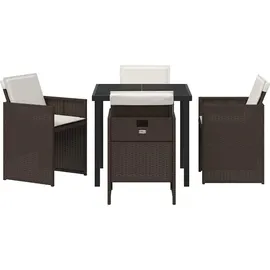 vidaXL Garten Essset 5-tlg. Braun