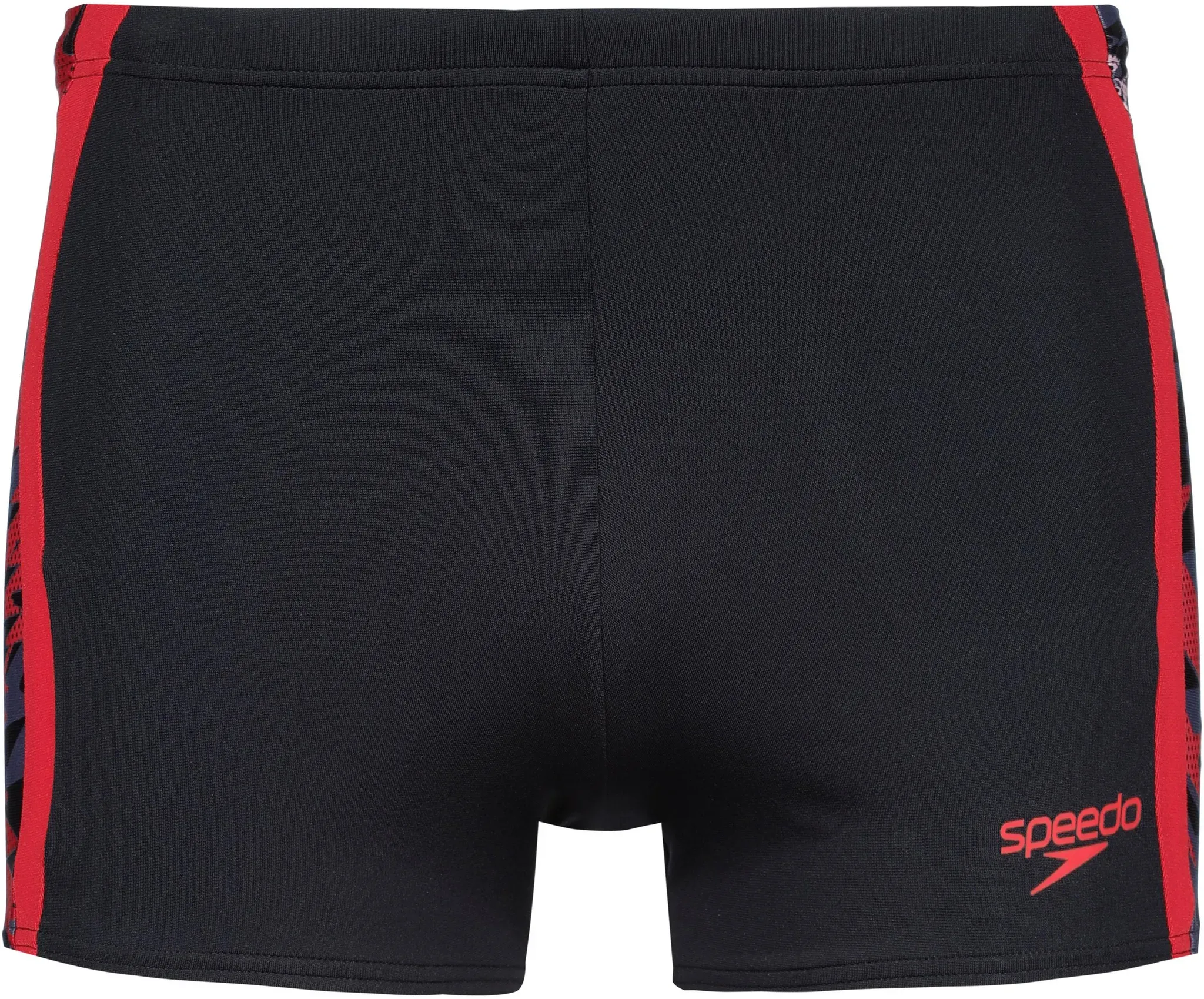 SPEEDO HYPERBOOM SPLICE Badehose Herren in blk-red, Größe 5 - schwarz