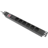 LANBERG Steckdosenleiste 6-fach 2 m Schwarz 1 St.
