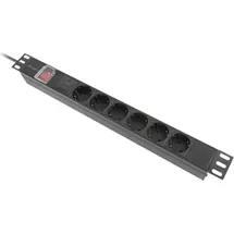 LANBERG Steckdosenleiste 6-fach 2 m Schwarz 1 St.