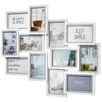 Kobolo Bilderrahmen Collage BIG12 in Weiß grau 12 Bilder
