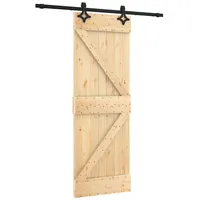 vidaXL Schiebetür rechts 70 x 210 cm Braun/Schwarz