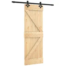 vidaXL Schiebetür rechts 70 x 210 cm Braun/Schwarz