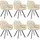 Tectake tectake® Drehbarer Samt-Armlehnstuhl, gepolstert, mit Steppmuster, 180° drehbar, schlanke Stahlbeine, 58 x 58 x 87 cm