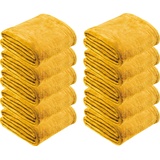 Wohndecke Fleece Wohndecke 10er-Pack "Amarillo", REDBEST, Fleece Uni gelb 130 cm x 180 cm