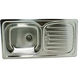 stabilo-sanitär Alfa 1 rechts Einbauspüle Edelstahl grau Handbetätigung 860 x 435 mm