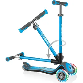 GLOBBER Elite Deluxe mit Leuchtrollen sky blue