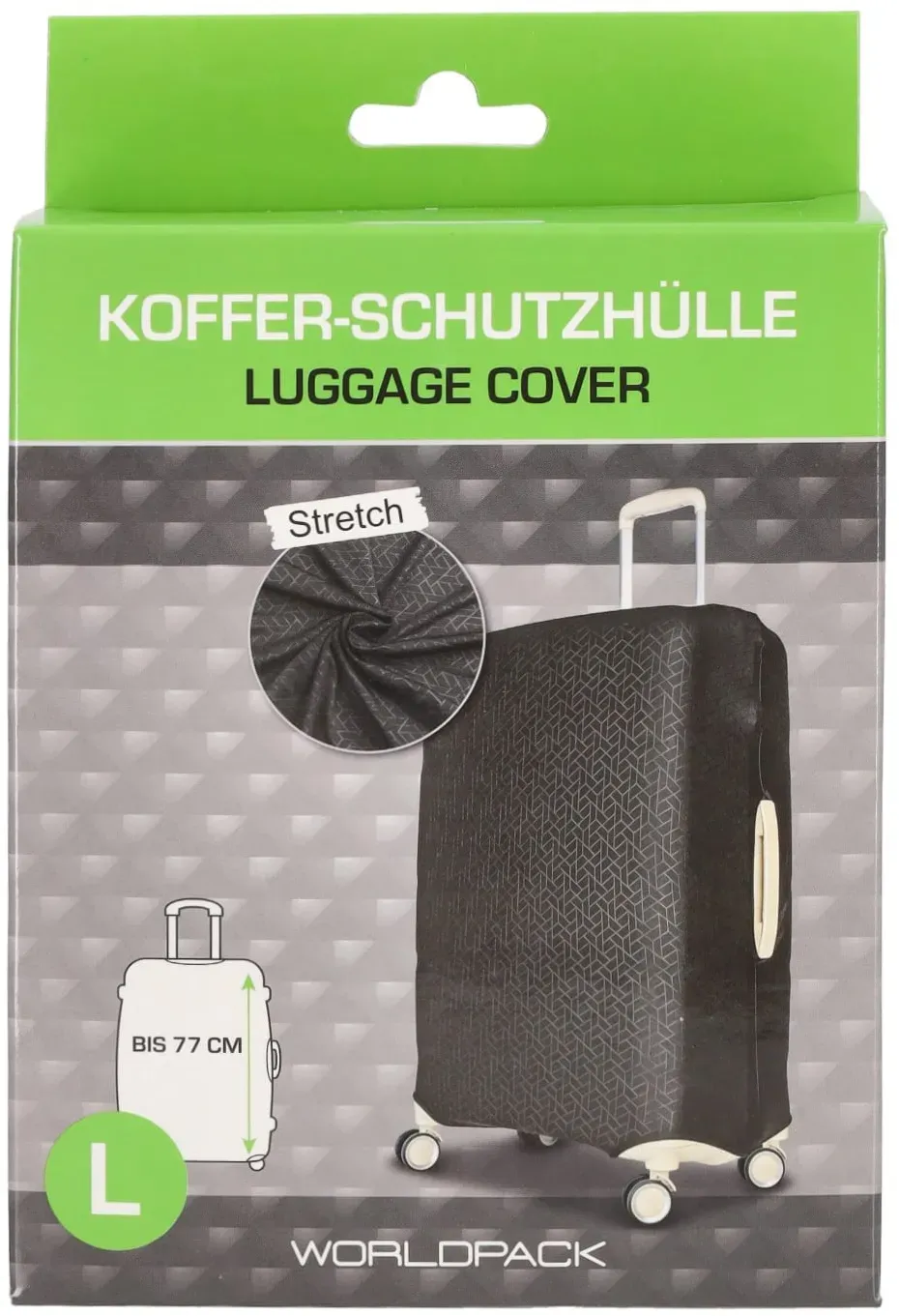 Worldpack Kofferhülle Luggage Cover L black geometric