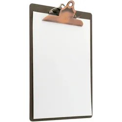 Securit® Klemmbrett mit bronzener Klemme, A4, für Notizen oder Speisekarten, um mehrere A4 Seiten darzustellen, Braun 34,5x23x4,6cm | 0,3kg