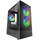Mars Gaming MC-Onyx, MicroATX Gaming-Gehäuse, Metall-Mesh-Front, Seitenfenster aus Gehärtetem Glas, 3X ARGB FDB Lüfter, Doppelkammer-Struktur, Unterstützung für Flüssigkeitskühlung bis 240mm, Schwarz
