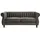 vente-unique Chesterfield-Sofa - 3-Sitzer - Samt - Grau - TRUMBO