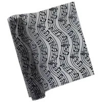 Mugesh Tischläufer Notenlinien - Schönes Geschenk für Musiker (schwarz)