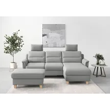 sit&more Ecksofa »Farö L-Form« inklusive Federkern, wahlweise mit Bettfunktion und Bettkasten