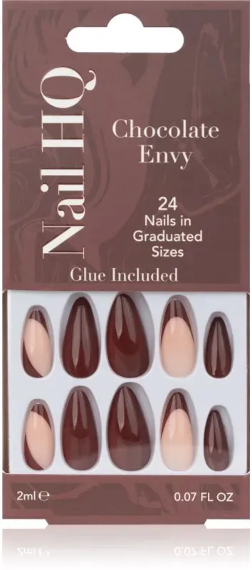 Nail HQ Almond künstliche Fingernägel Chocolate Envy 24 St.