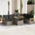 vidaXL Garten-Lounge-Set 9-tlg. grau