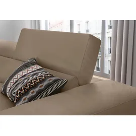 W.Schillig Ecksofa »piedroo, Designsofa mit tollem Sitzkomfort, bequem und elegant, L-Form«, Kopfteilverstellung, wahlweise mit Sitztiefenverstellung, Breite 343cm braun