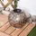 GLOBO Solarleuchte Metall DxH 20x29 cm 1x LED warmweiß silber